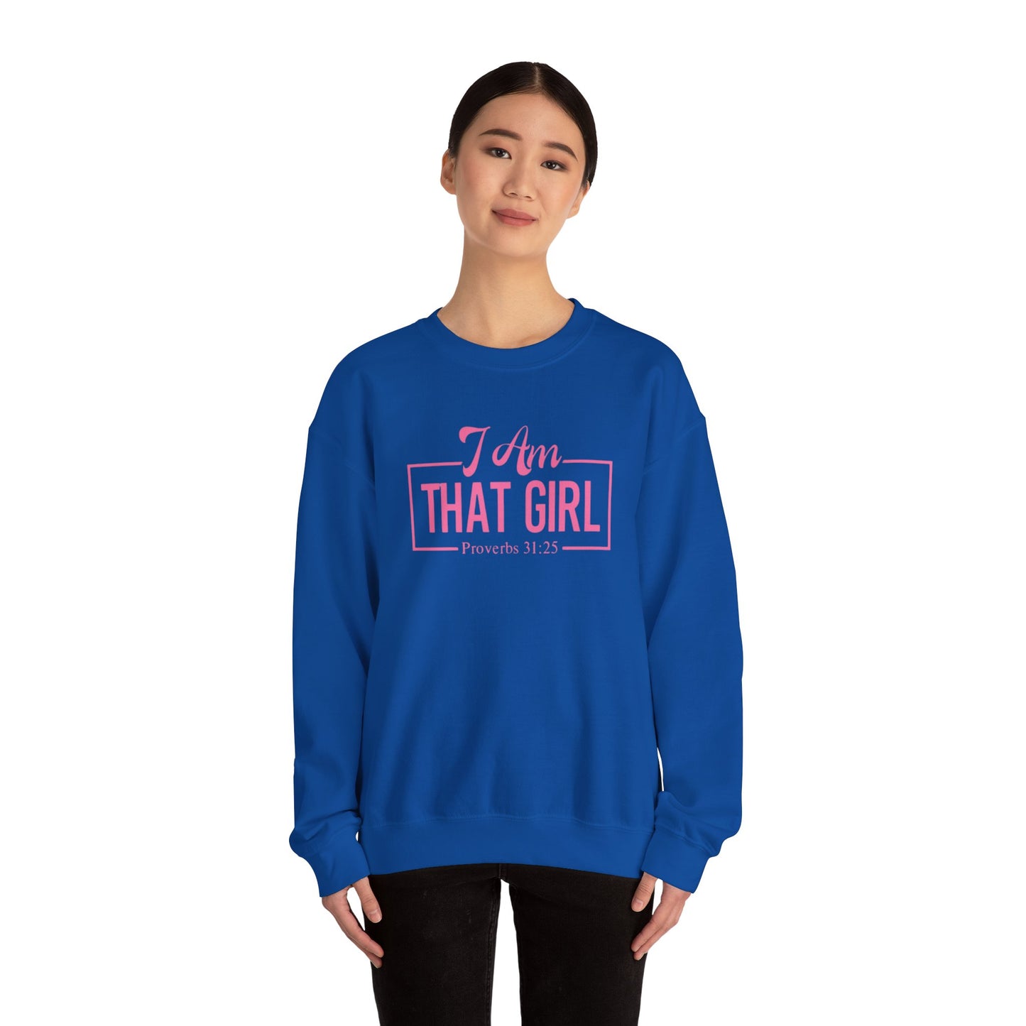 I Am That Girl Unisex Heavy Blend™ Crewneck Sweatshirt_Pink