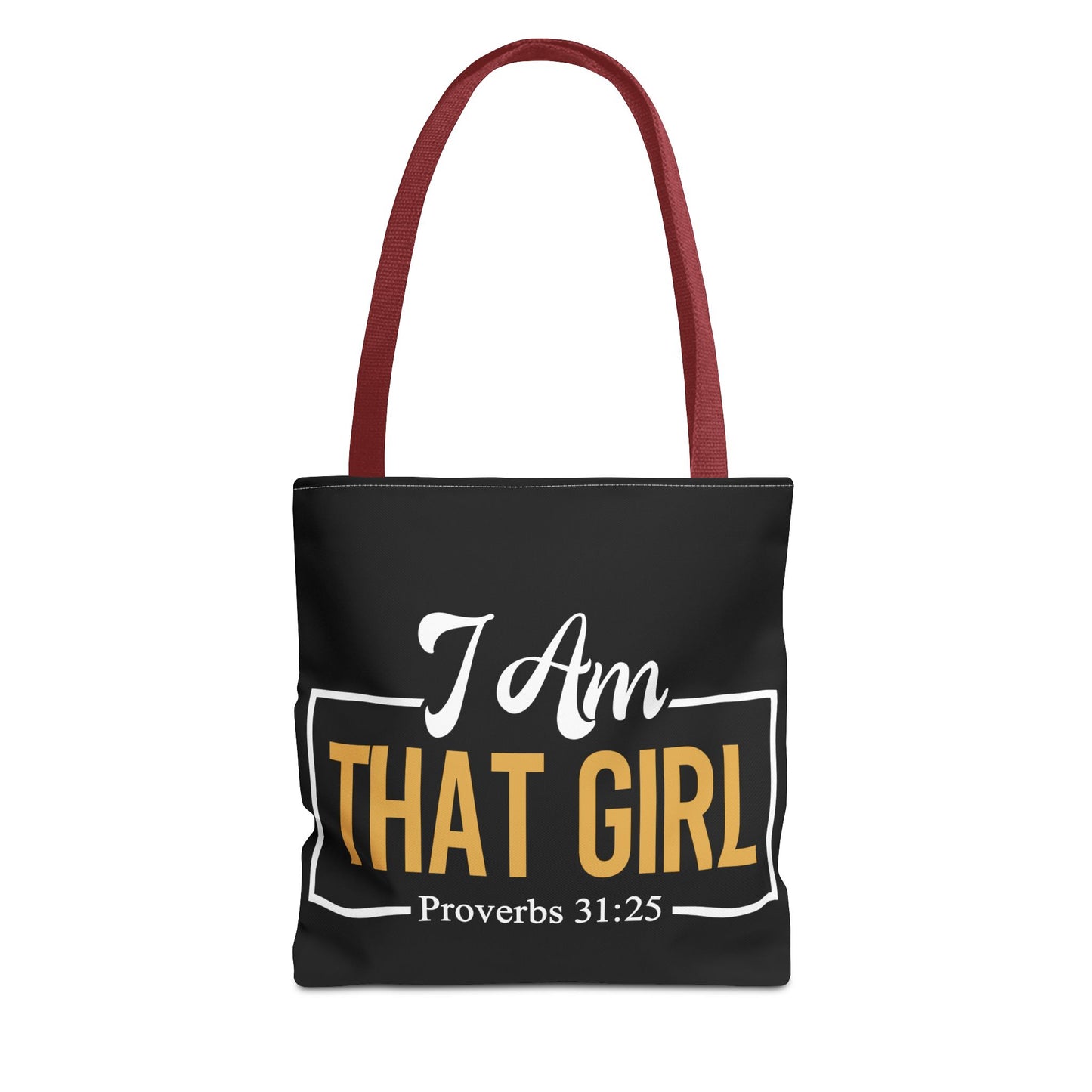 Empowering Proverbs Tote Bag - "I Am That Girl" Inspirational Design