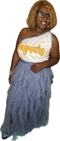 One-Shoulder Jaguars Top