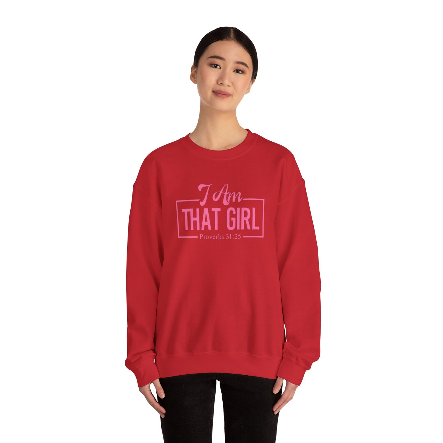 I Am That Girl Unisex Heavy Blend™ Crewneck Sweatshirt_Pink
