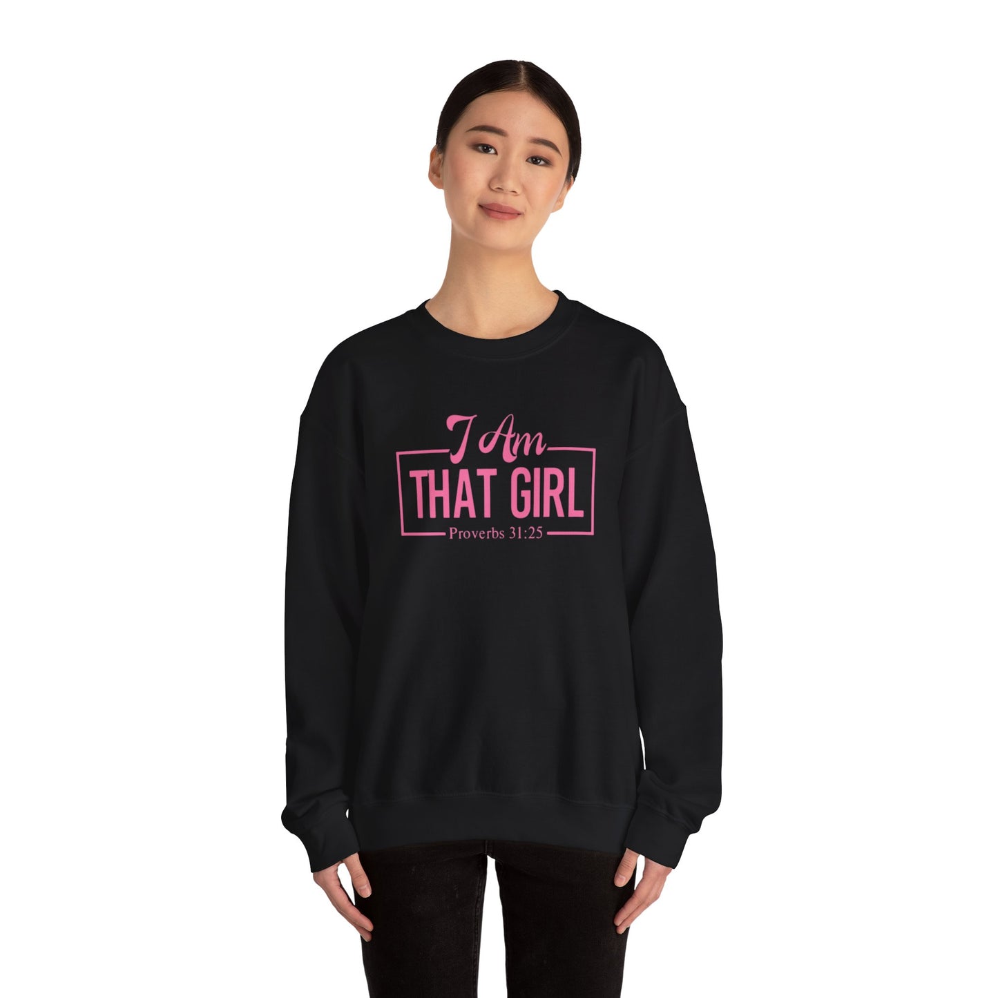 I Am That Girl Unisex Heavy Blend™ Crewneck Sweatshirt_Pink