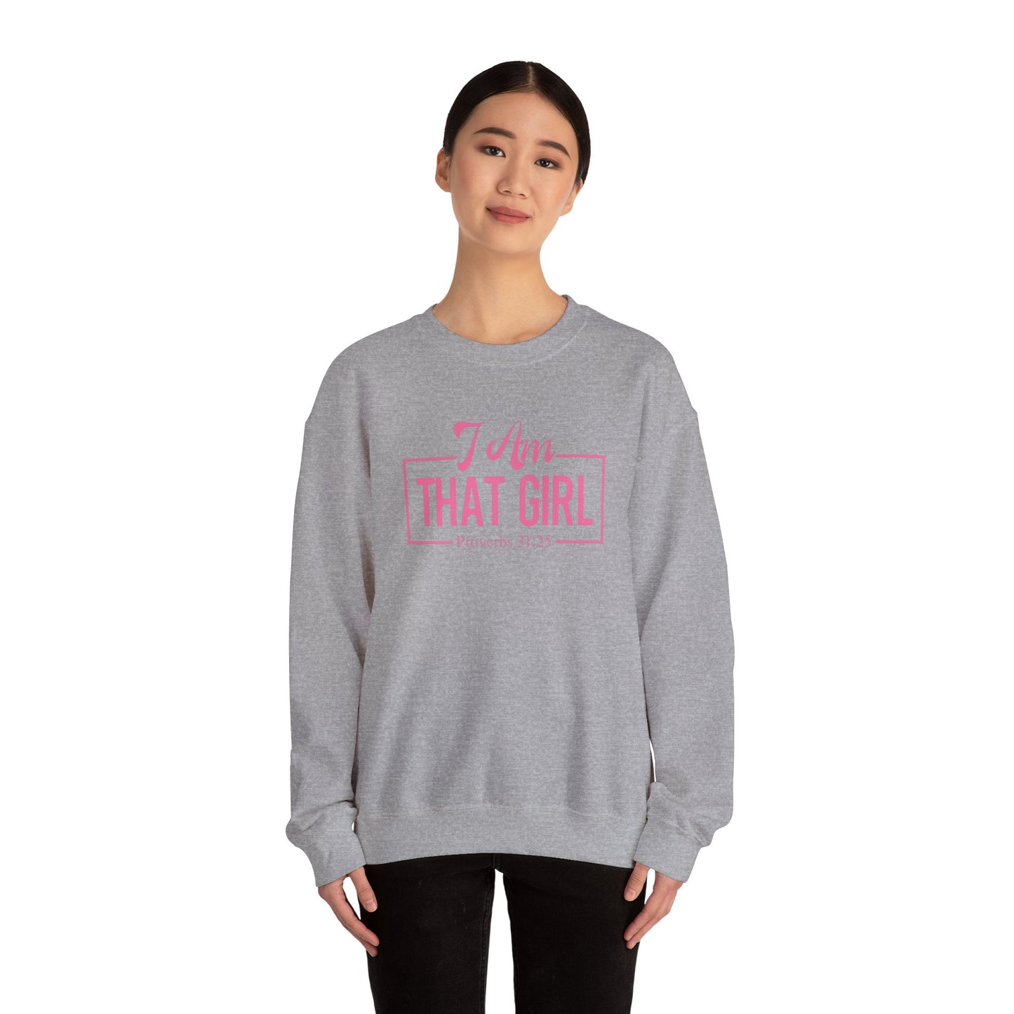 I Am That Girl Unisex Heavy Blend™ Crewneck Sweatshirt_Pink