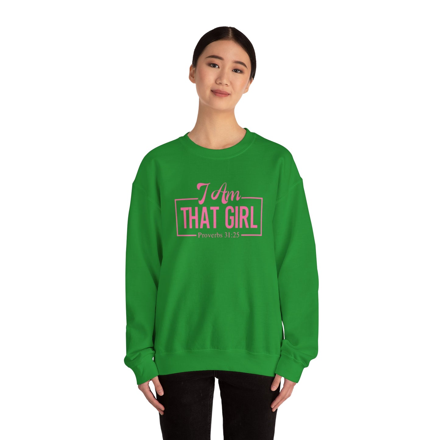 I Am That Girl Unisex Heavy Blend™ Crewneck Sweatshirt_Pink