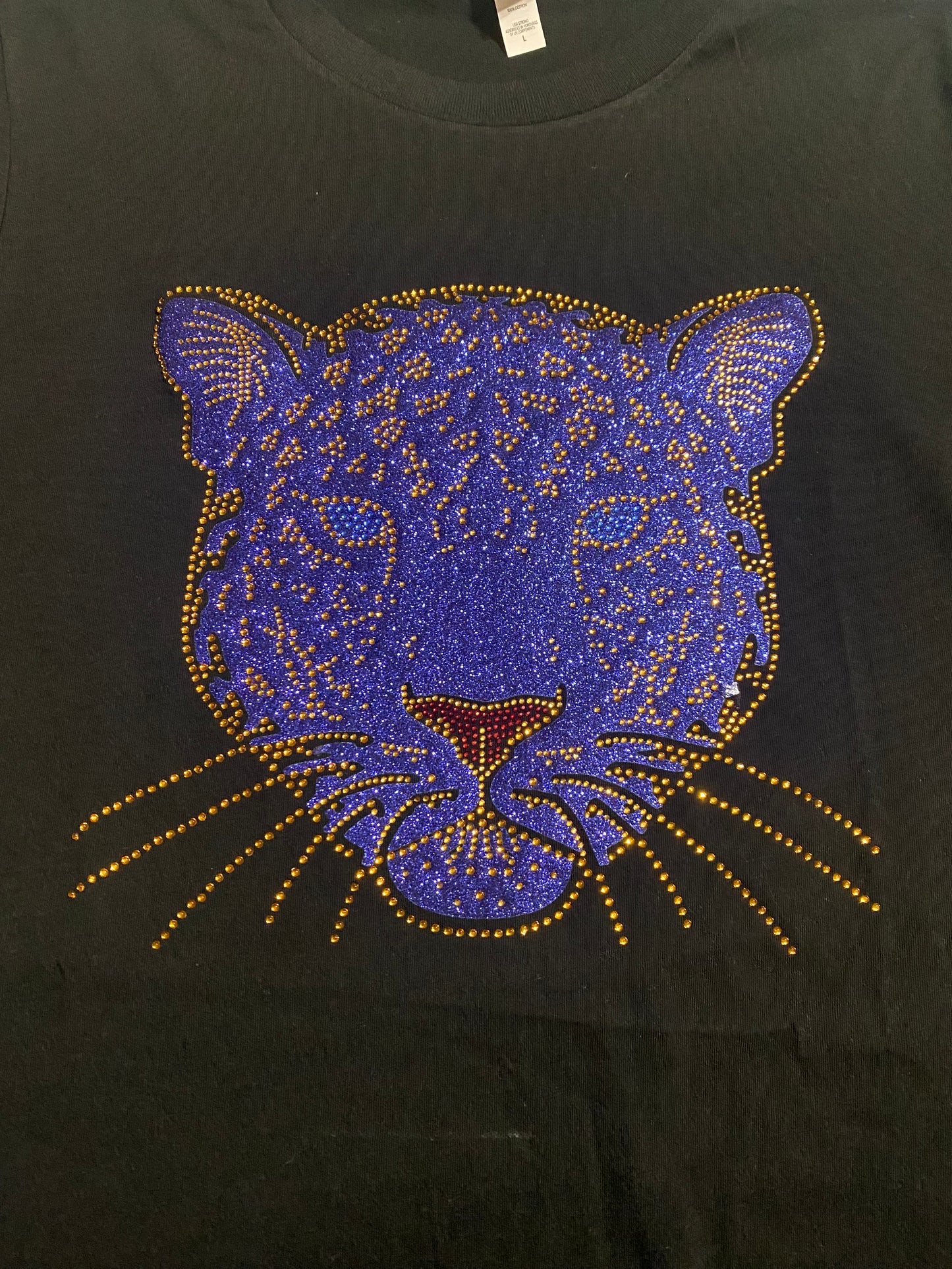 Blue Glitter Jaguar Sweatshirt