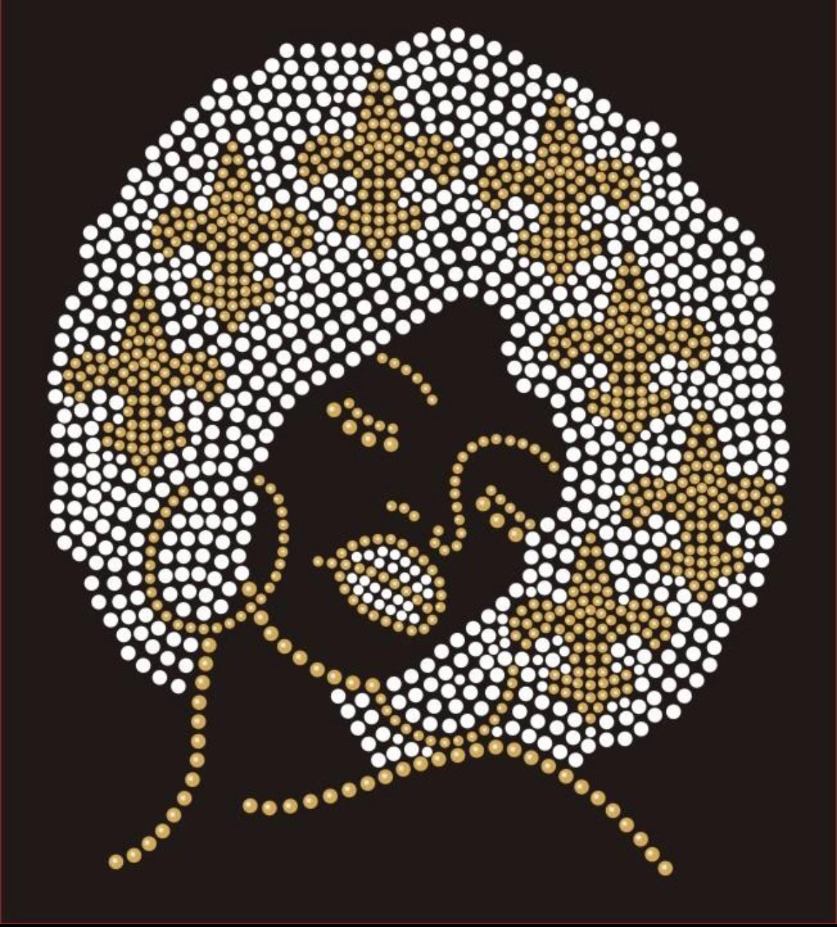 Saints Afro Lady - 8x9.2"