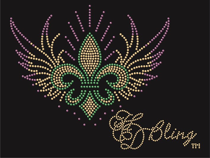 Fleur de Lis Wings_Mardi Gras