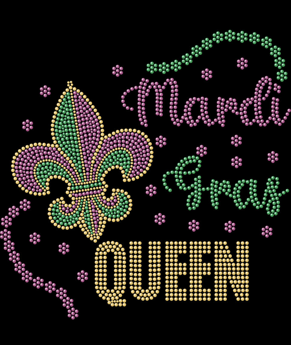 Mardi Gras Queen Design Only- 10x10"