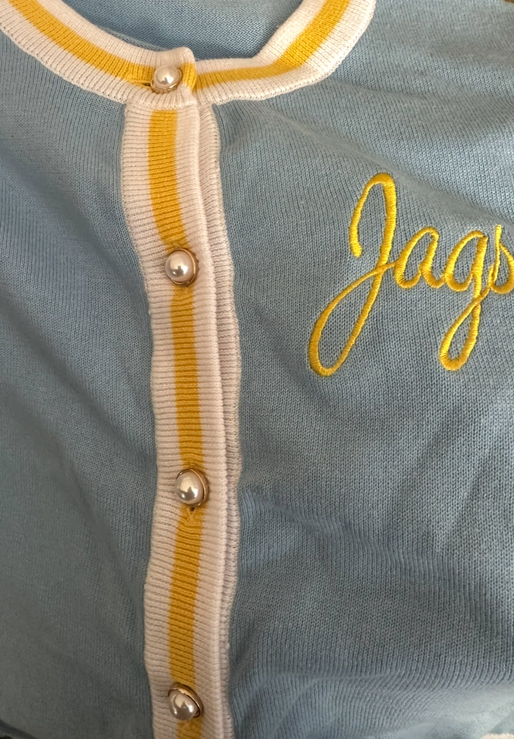 JAGS Knit Cardigan Sweater...Southern University Jaguar Inspired Knit Cardigan
