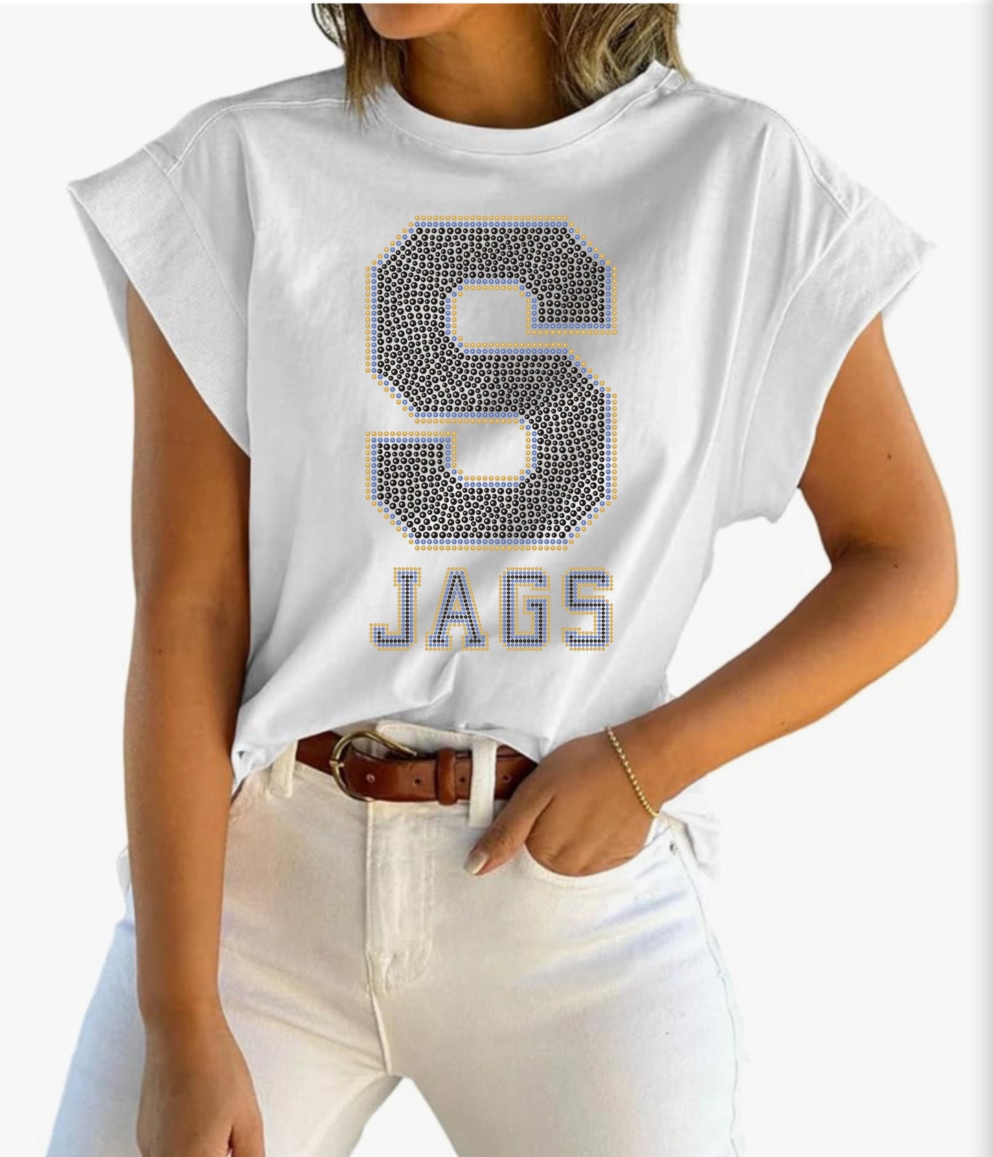 White Cap Sleeve Tank Top