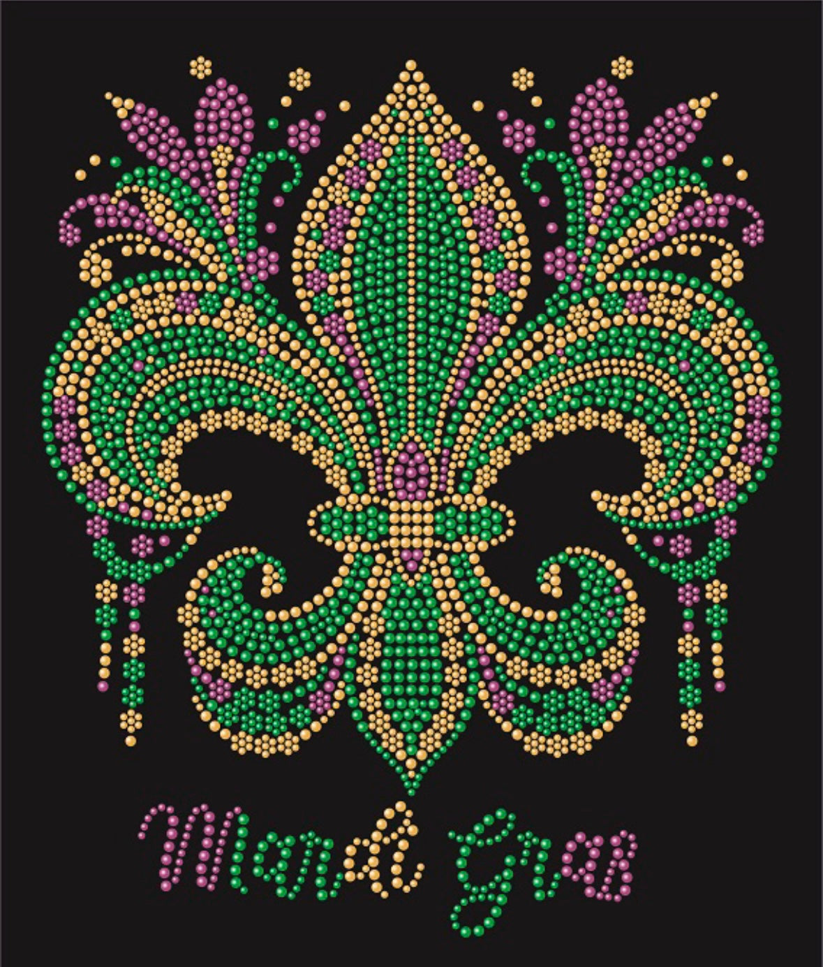 Mardi Gras Fleur de Lis w/Feathers
