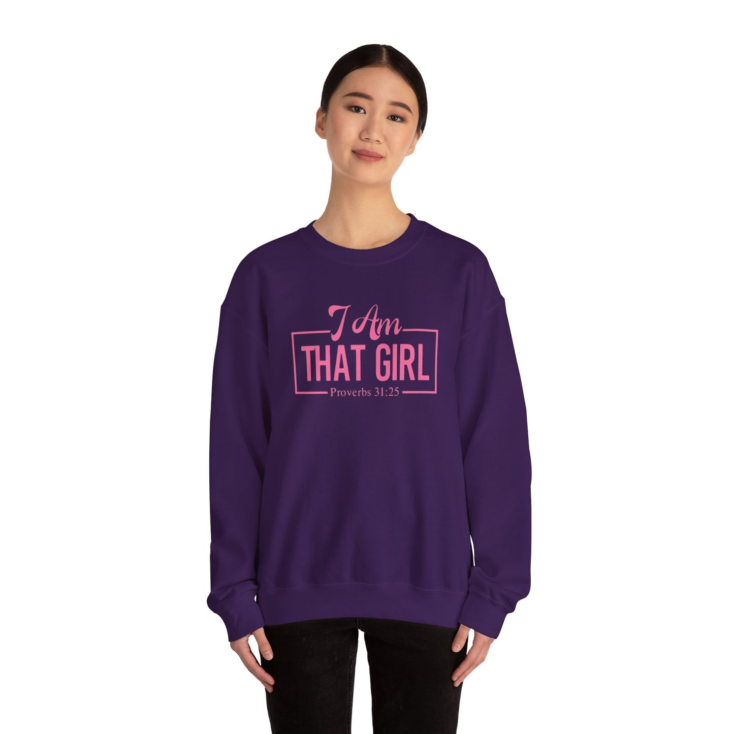 I Am That Girl Unisex Heavy Blend™ Crewneck Sweatshirt_Pink
