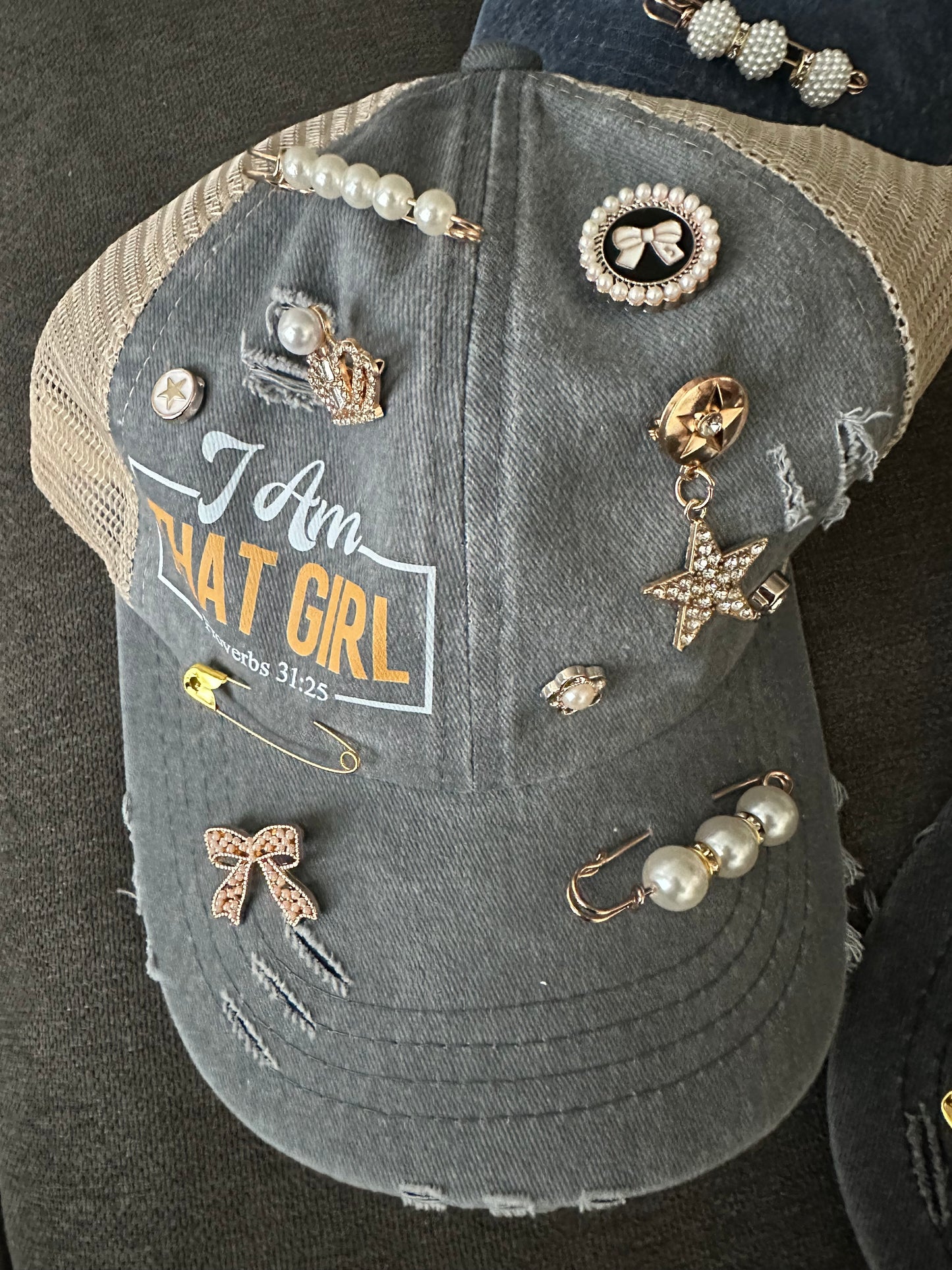 I Am That Girl Distressed Junk Trucker Cap