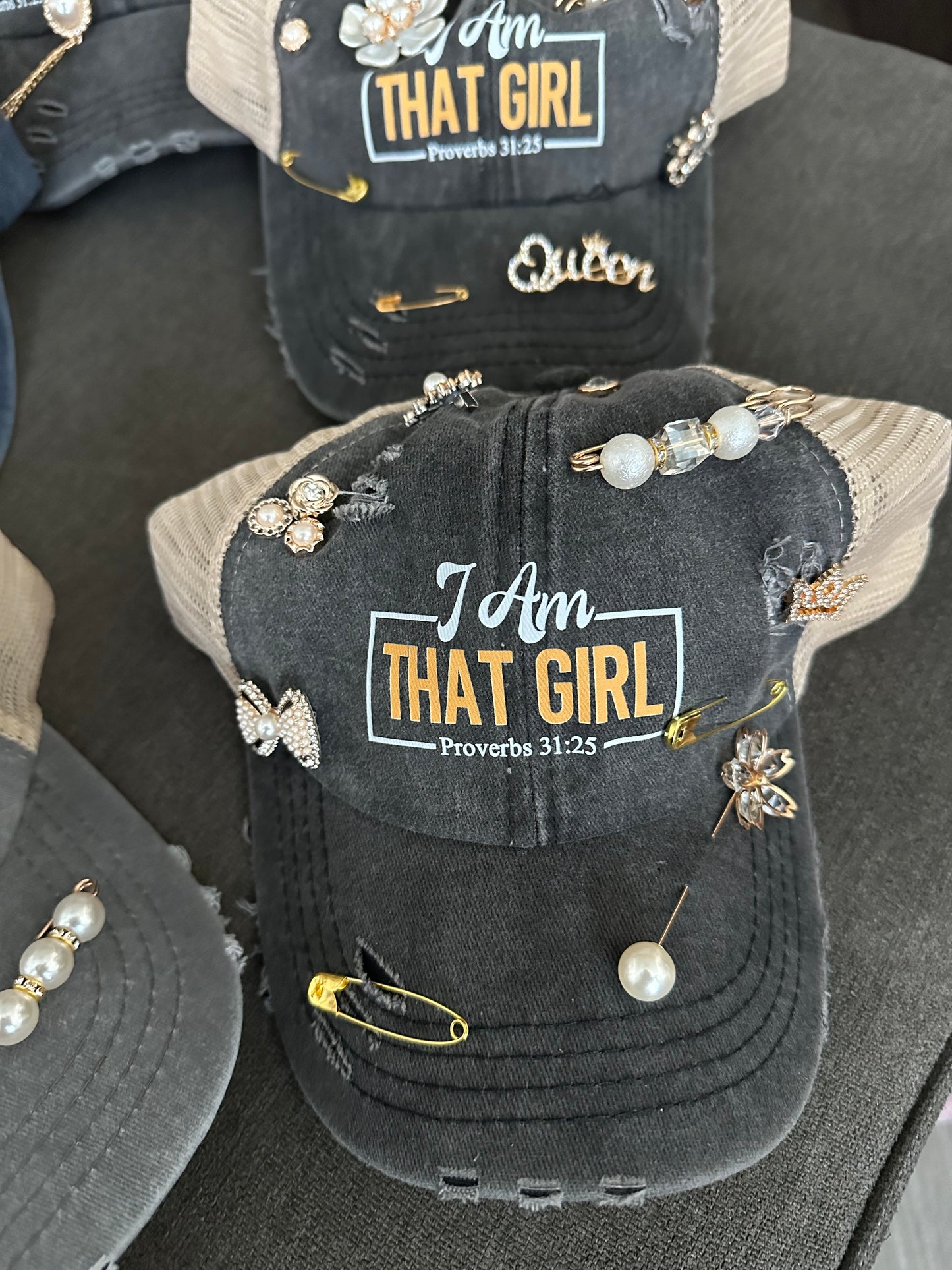 I Am That Girl Distressed Junk Trucker Cap