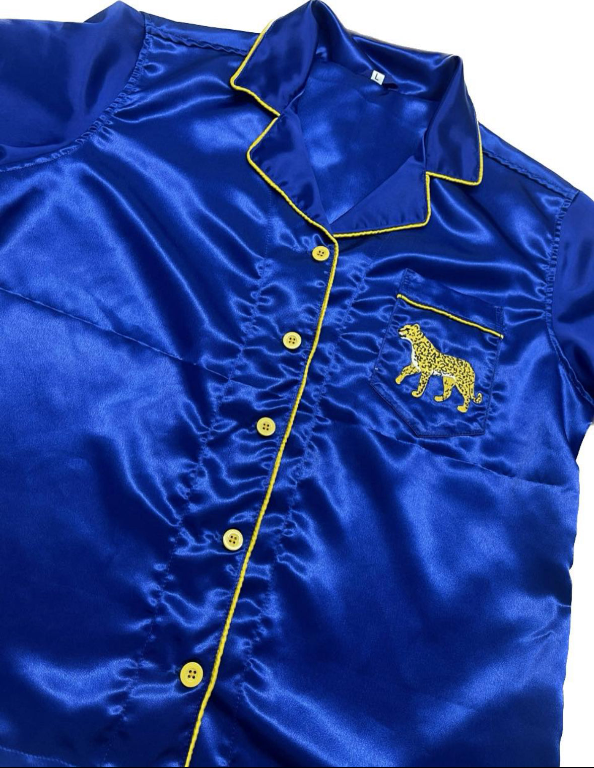 Satin Jaguar Sleep Shirt Gown