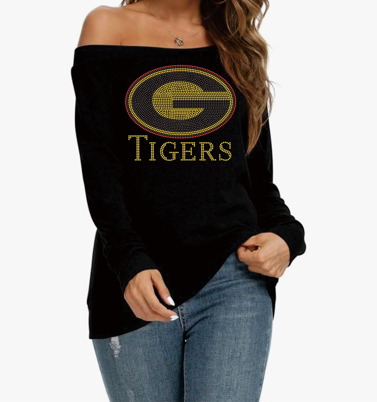 Off The Shoulder GSU Long Sleeve Tunic