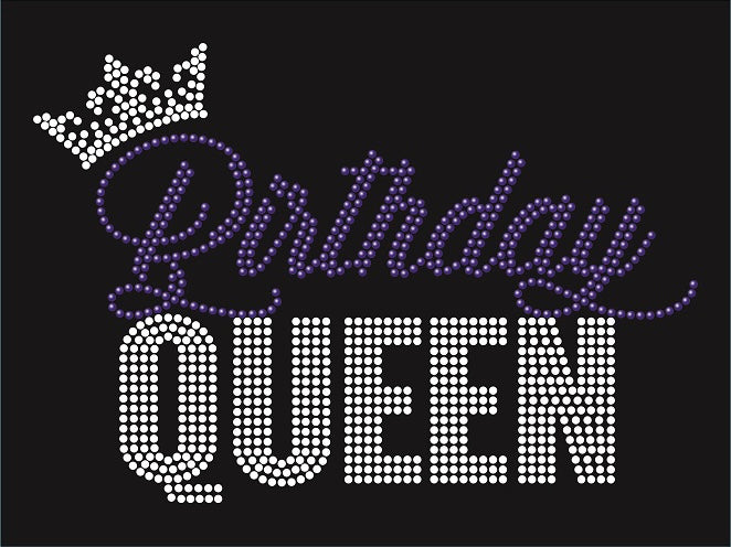 Birthday Queen_royal blue