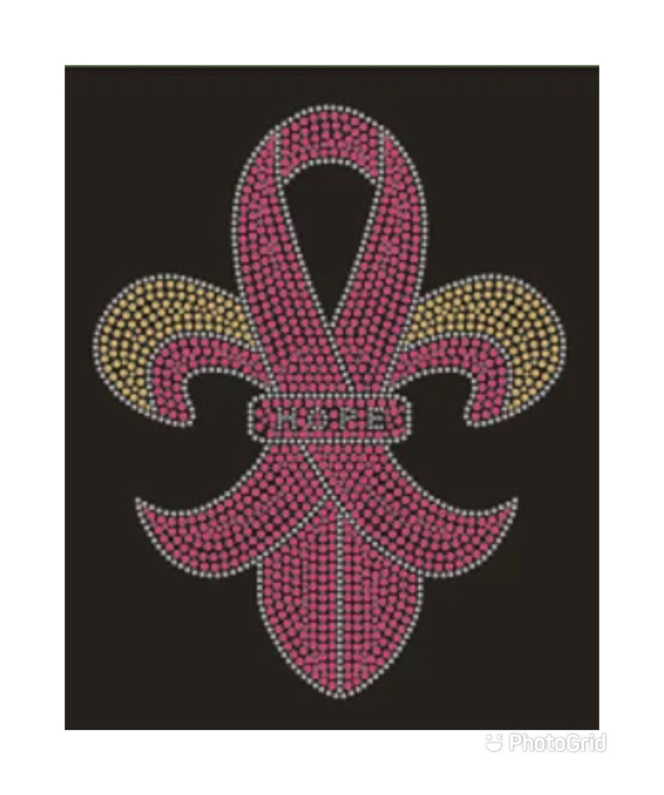 Breast Cancer Fleur de Lis