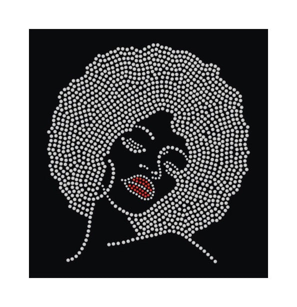 Silver Afro Lady Design