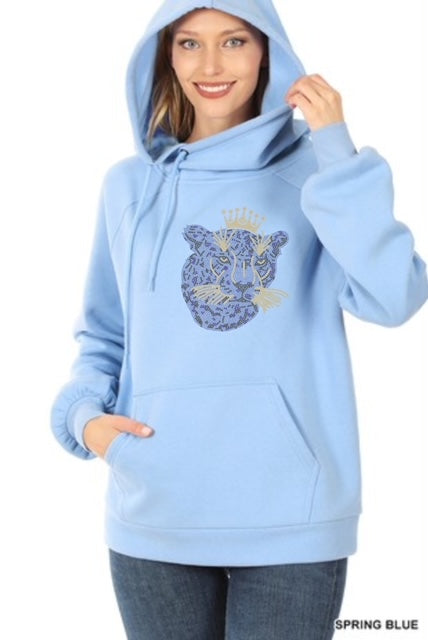 Side Tie Hoodie Sweatshirt with Kangaroo Pockets