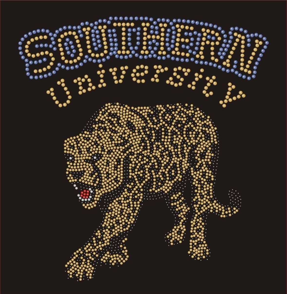 Southern University Jaguar Walking - 8.3x8.8"