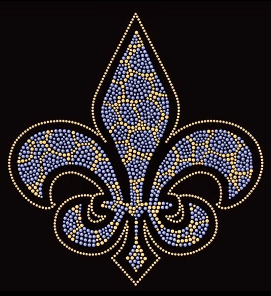 Animal Print FDL_Blue and Gold- 8.6x9.2"