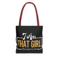 Empowering Proverbs Tote Bag - "I Am That Girl" Inspirational Design