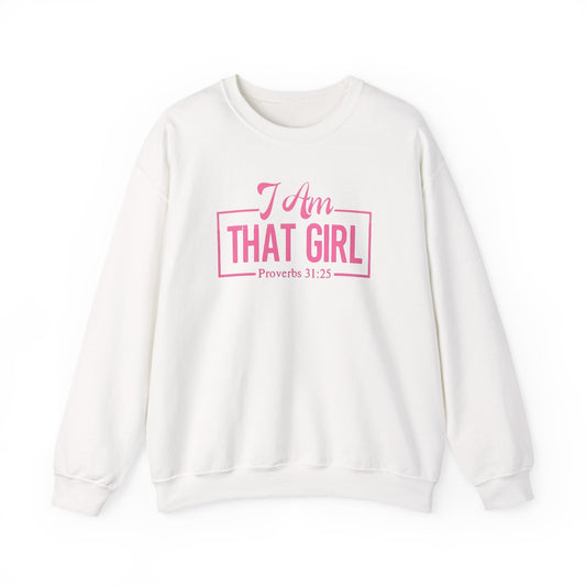 I Am That Girl Unisex Heavy Blend™ Crewneck Sweatshirt_Pink