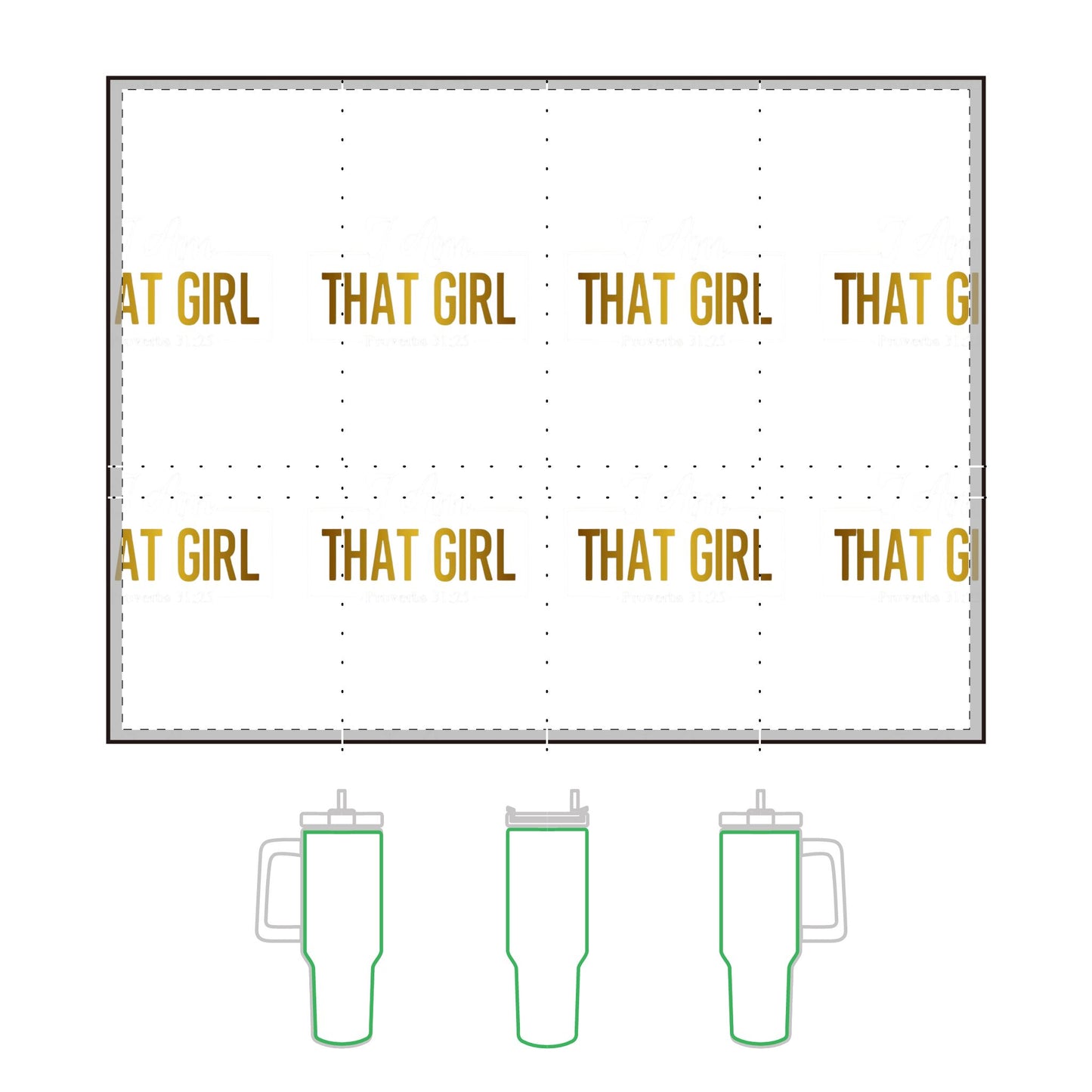 40oz Vacuum Thermal Tumbler - I Am That Girl' Design