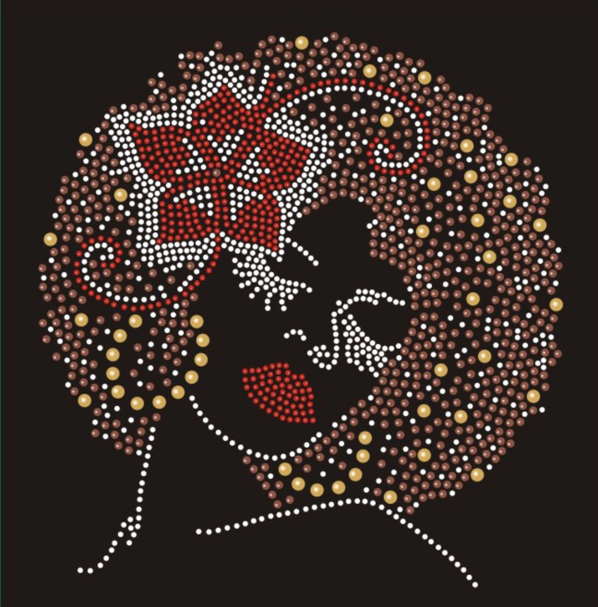 Nubian Afro Lady - 8x8.4"