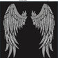 Rhinestone Angel Wings Clear SS6 10.9"x11.6" Austrian Crystals