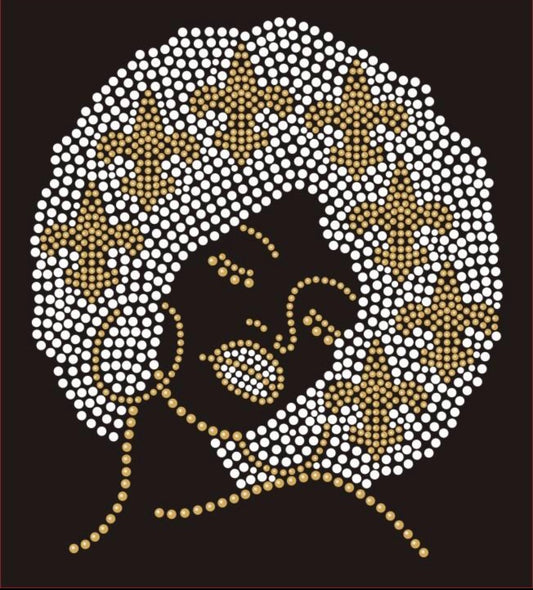 Saints Afro Lady - 8x9.2"