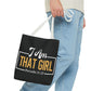 Empowering Proverbs Tote Bag - "I Am That Girl" Inspirational Design