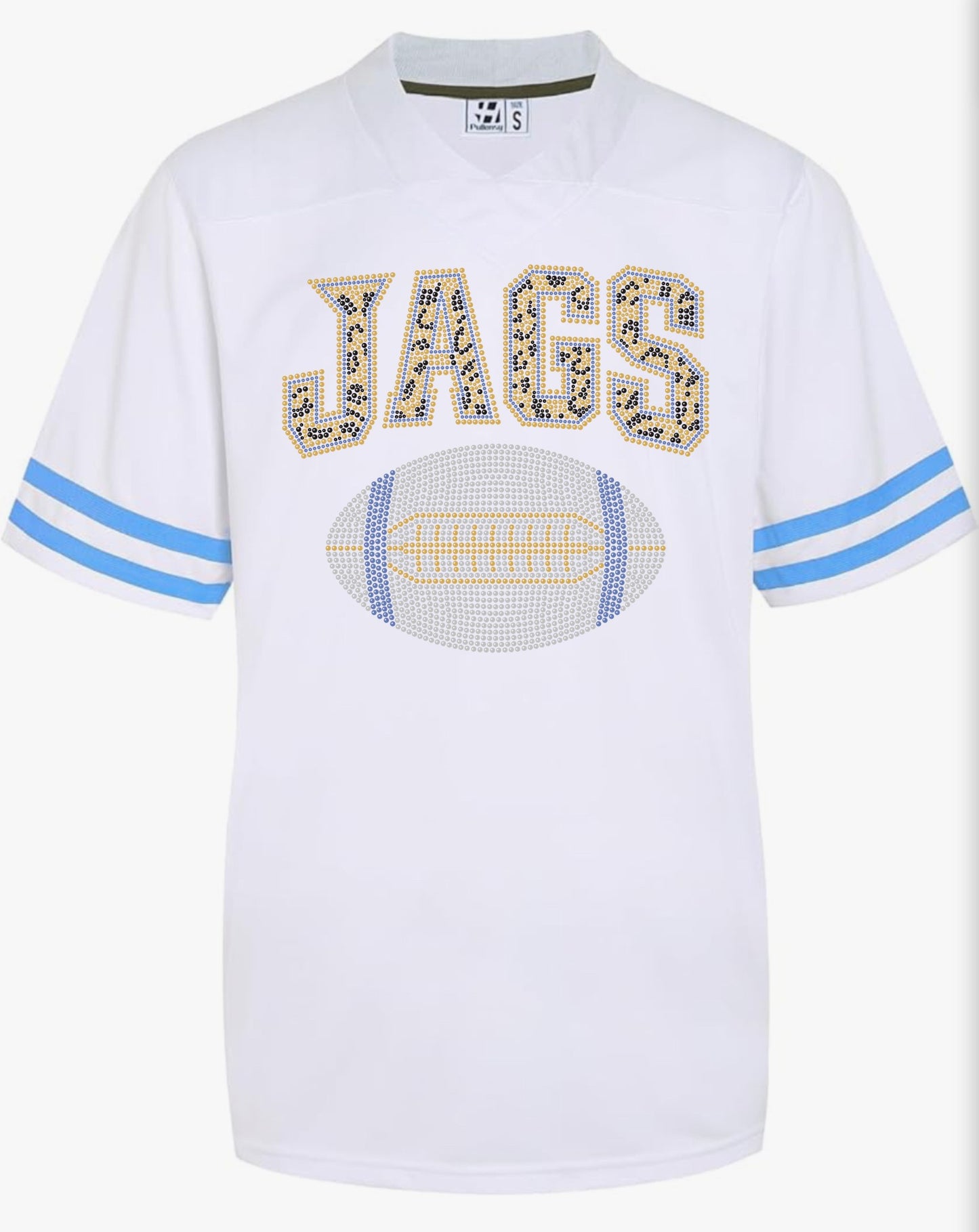Southern Jags White Mesh Jersey w/Blue Stripes