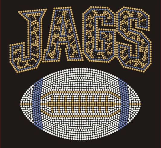 JAGS Football Animal Print- 9x8.6"