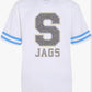 Southern Jags White Mesh Jersey w/Blue Stripes