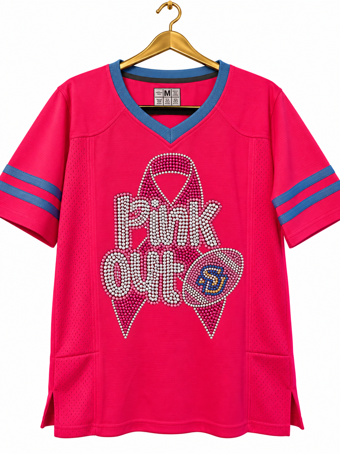 Southern Pink Breast Cancer Mesh Jersey w/Gold Stripes (Copy)