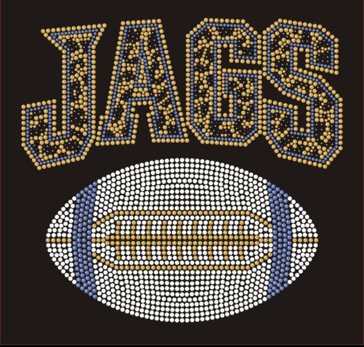 JAGS Animal Print w/Football Columbia Blue Jersey