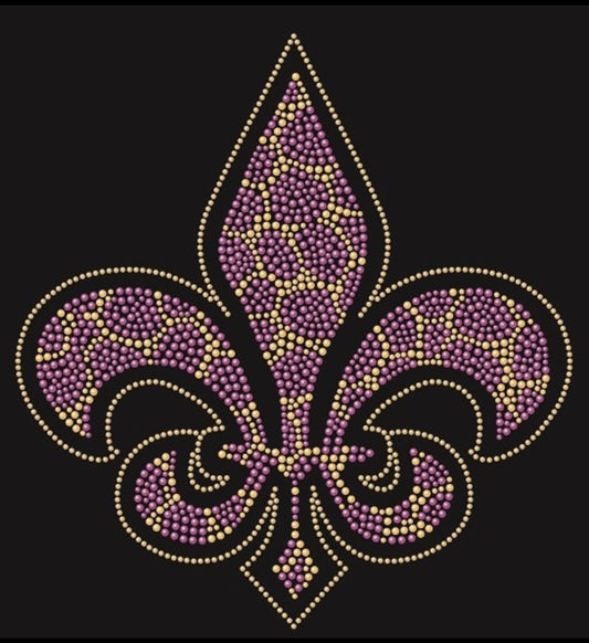 Animal Print FDL_Purple and Gold- 8.6x9.2"