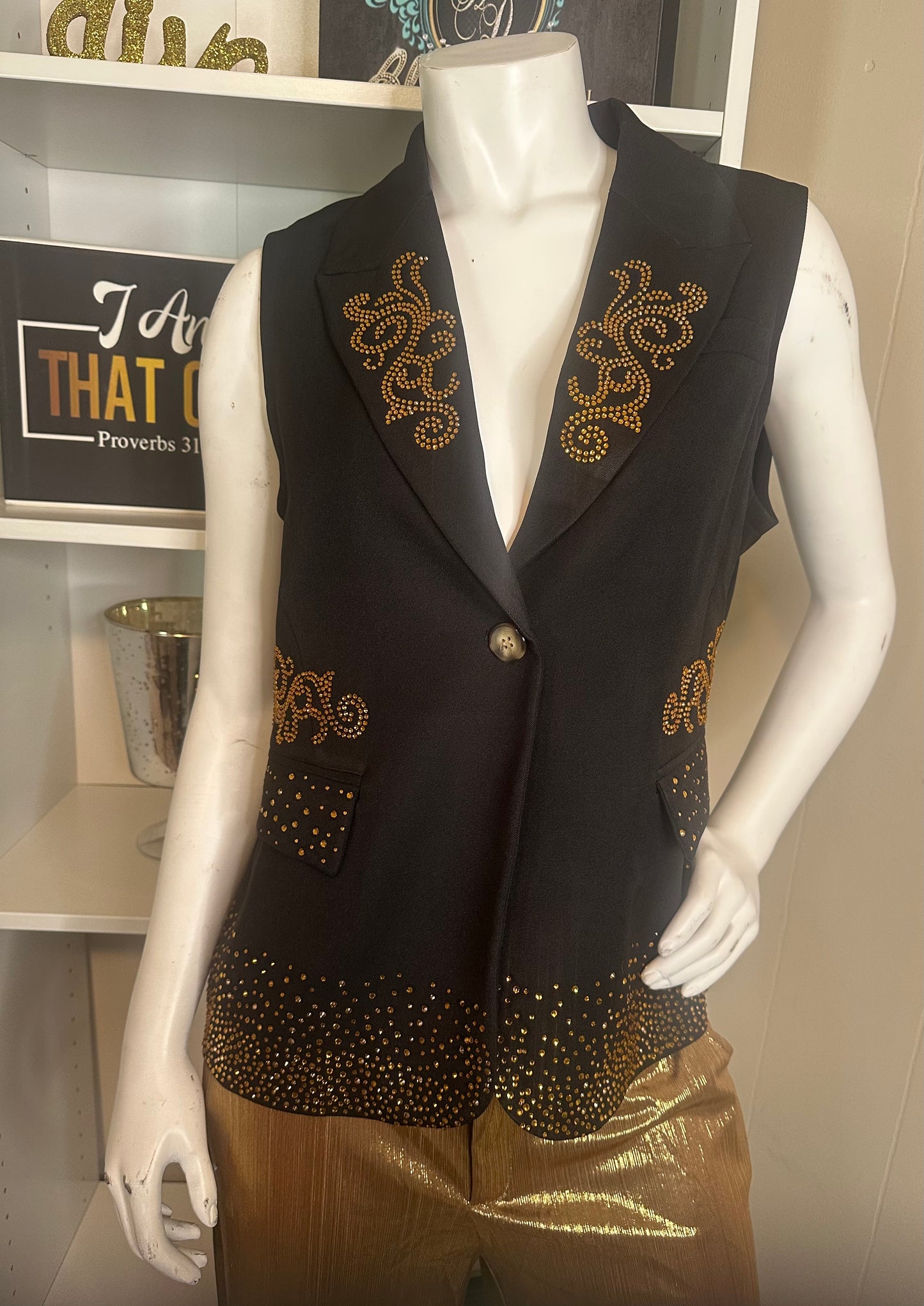 Rodeo Life Western Sleeveless Junk Blazer Vest