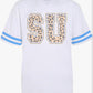 Southern Jags White Mesh Jersey w/Blue Stripes