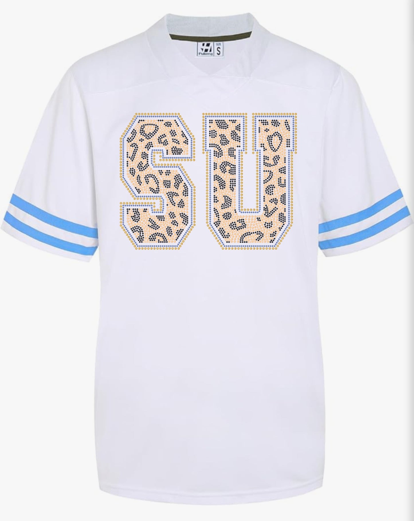 Southern Jags White Mesh Jersey w/Blue Stripes