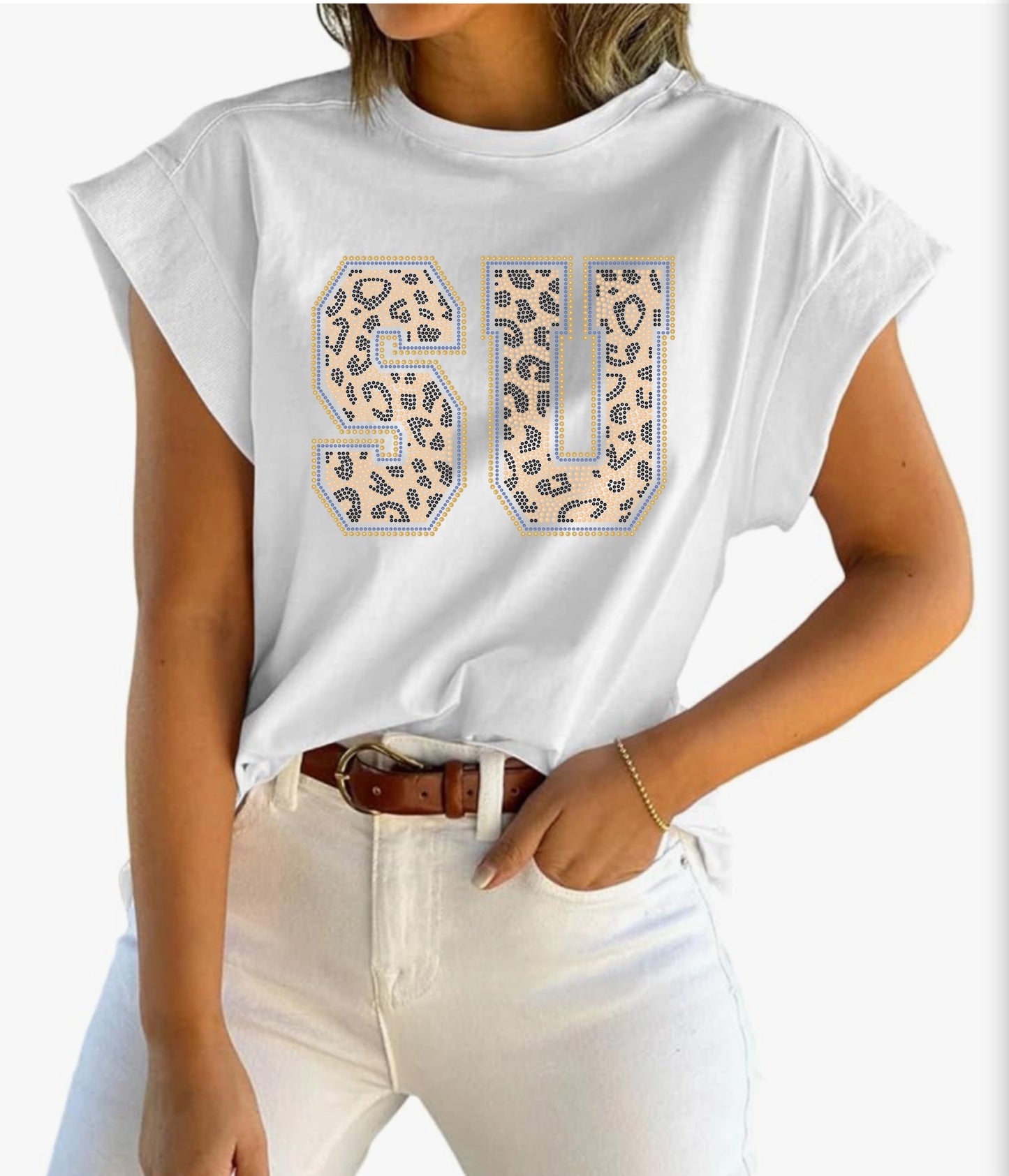 White Cap Sleeve Tank Top