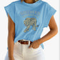Blue Cap Sleeve Tank Top SU Jaguar Inspired