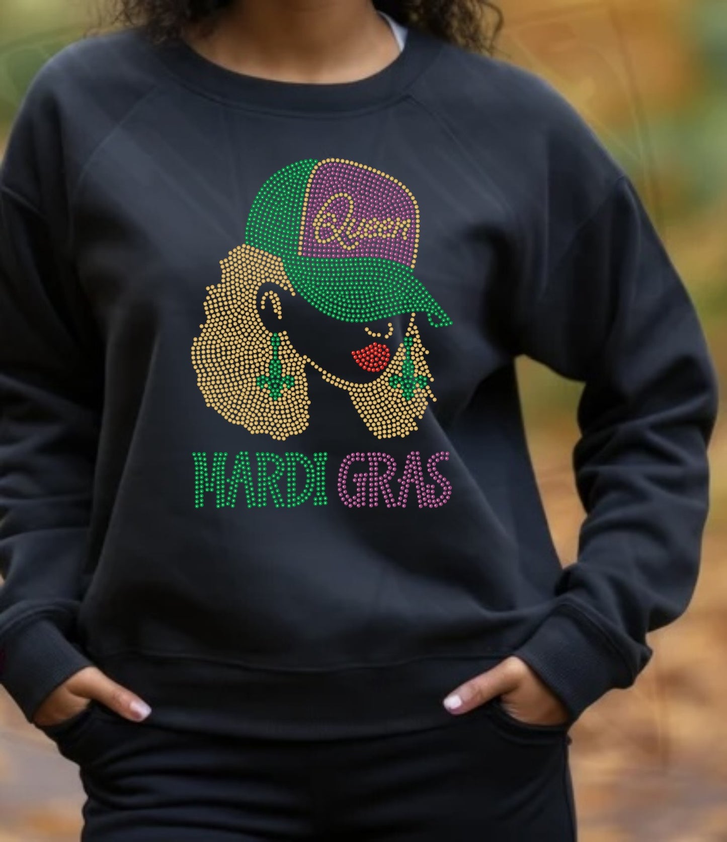 Mardi Gras Queen w/Cap Sweatshirts