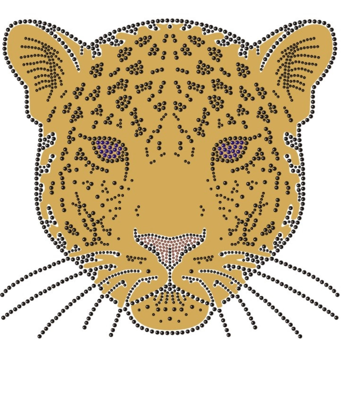 Jaguar Head_Gold Glitter - 10x9.4"
