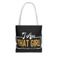 Empowering Proverbs Tote Bag - "I Am That Girl" Inspirational Design