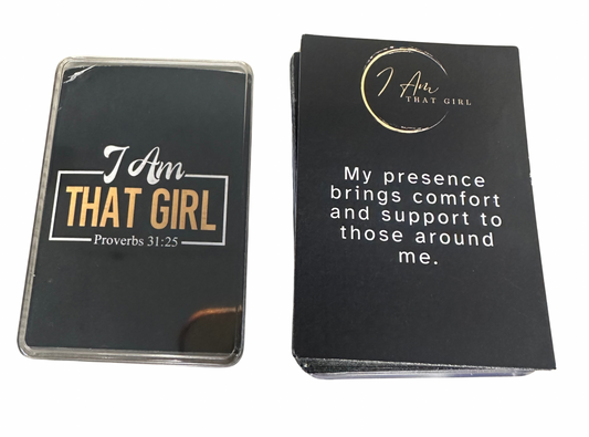 I Am That Girl Daily Affirmation Card Deck, Motivational Card Deck, Inspirational Card Deck, Daily Affirmation Gift, Gifts for Women