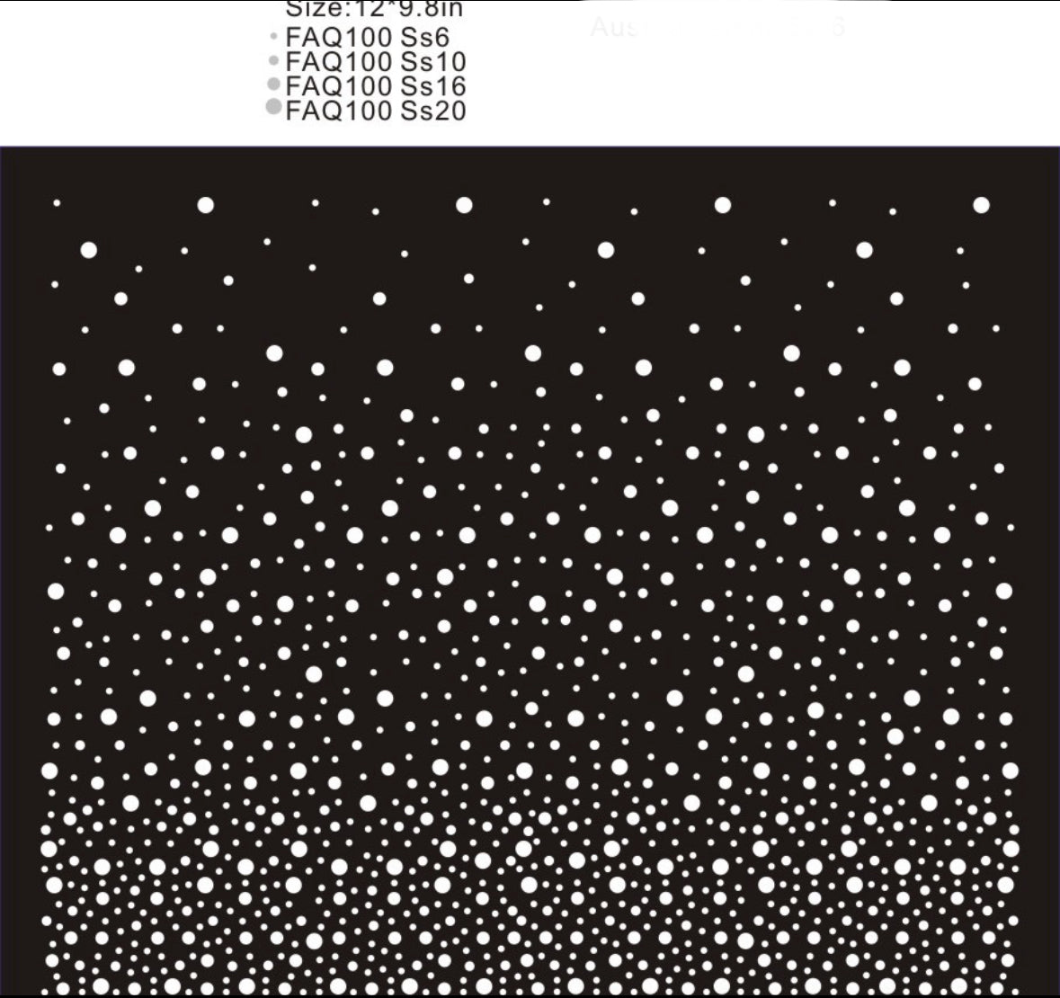 Scattered Filled Hotfix Rhinestones_Clear SS6 SS10 SS16 SS20 - 12"x9.8"