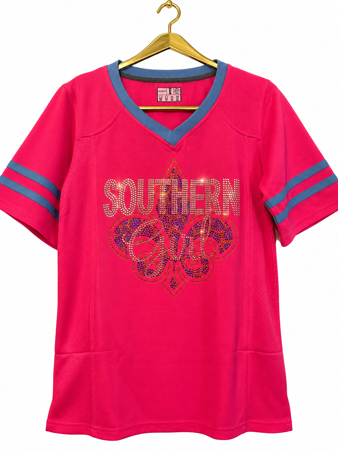 Southern Pink Breast Cancer Mesh Jersey w/Gold Stripes (Copy)