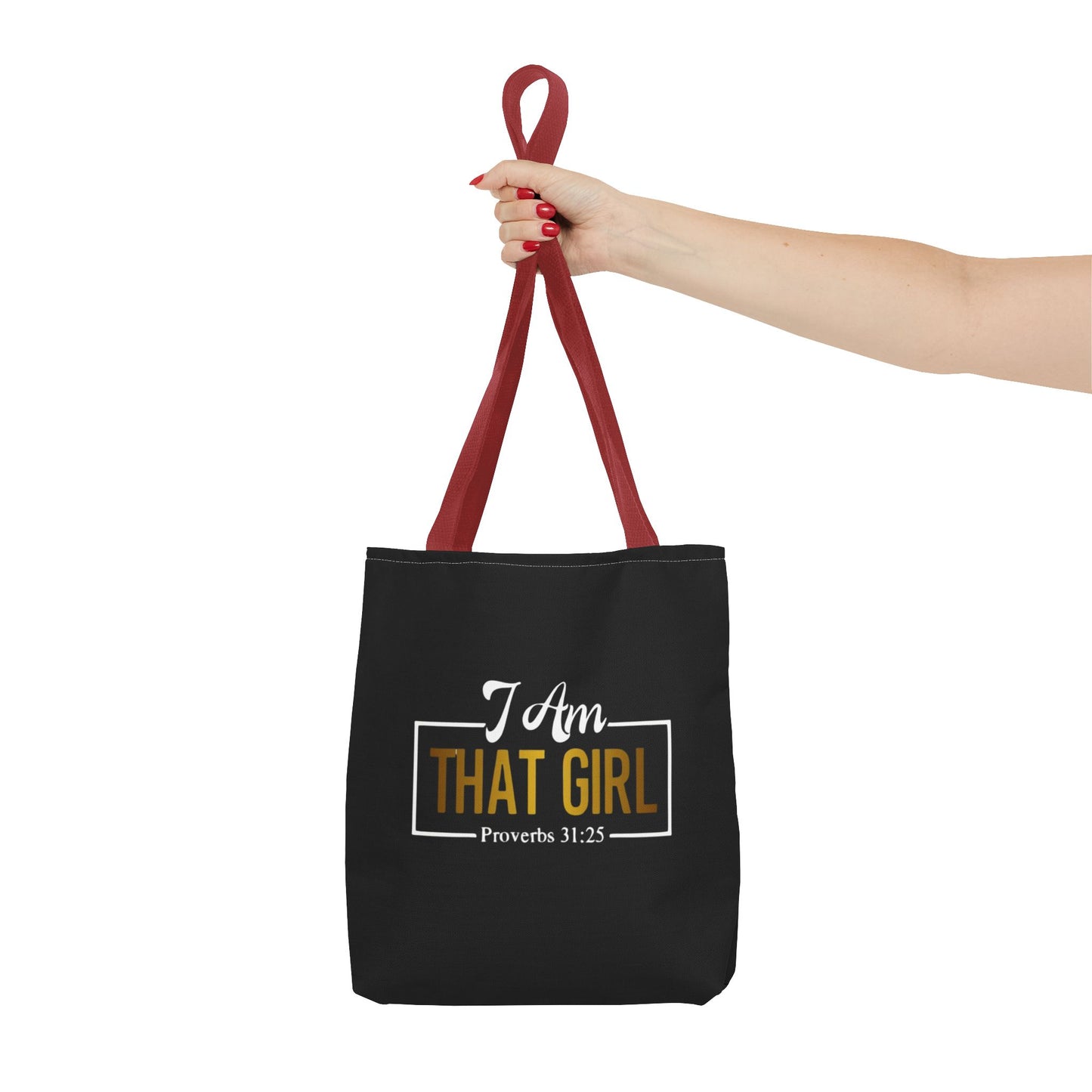 Empowering Proverbs Tote Bag - "I Am That Girl" Inspirational Design